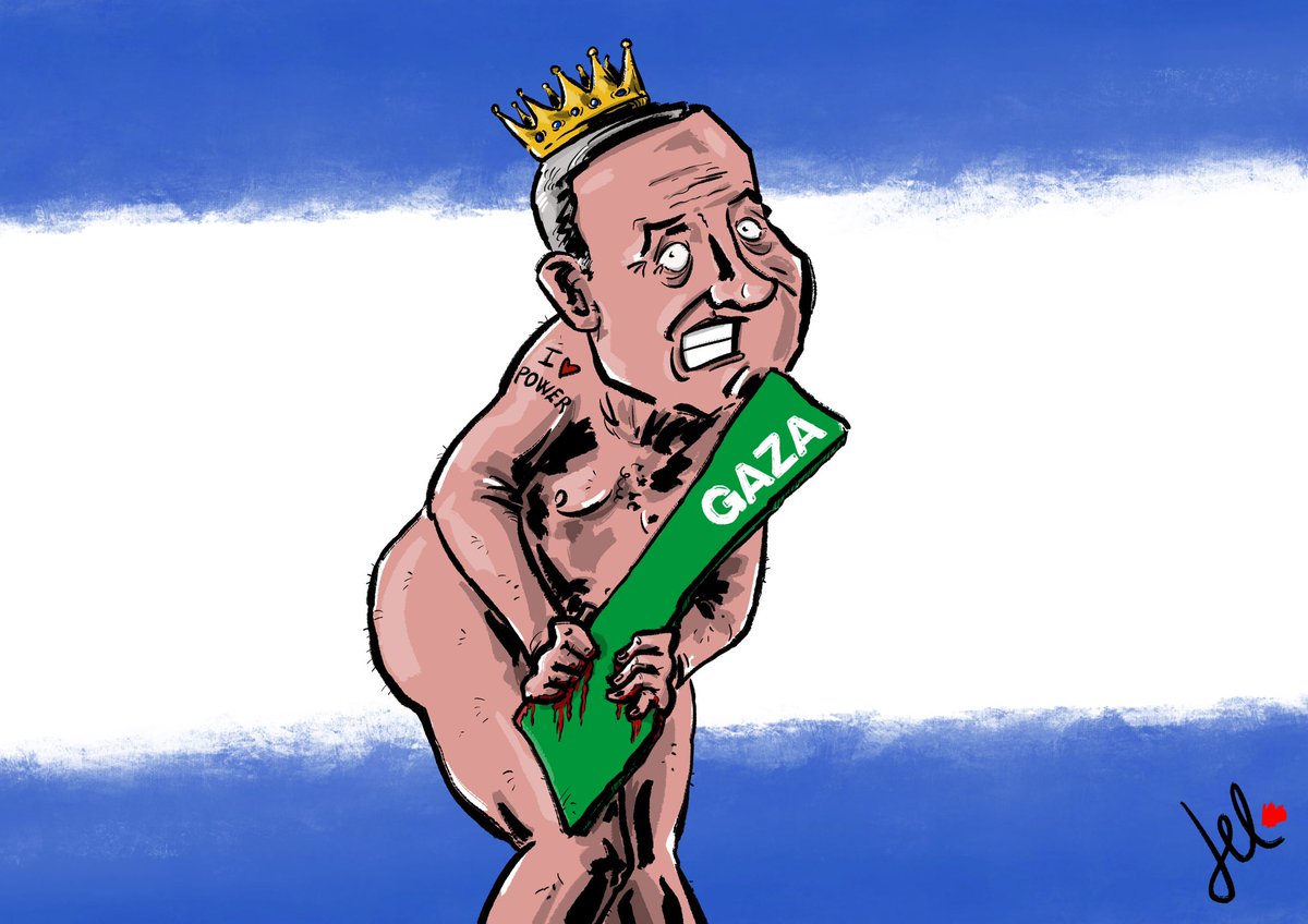King Bibi is naked. #Netanyahu #palestine #israel #gaza