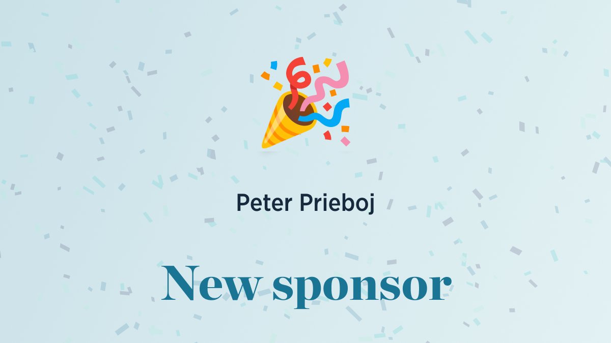 🥳 Thank you for sponsoring us! github.com/Priebojp