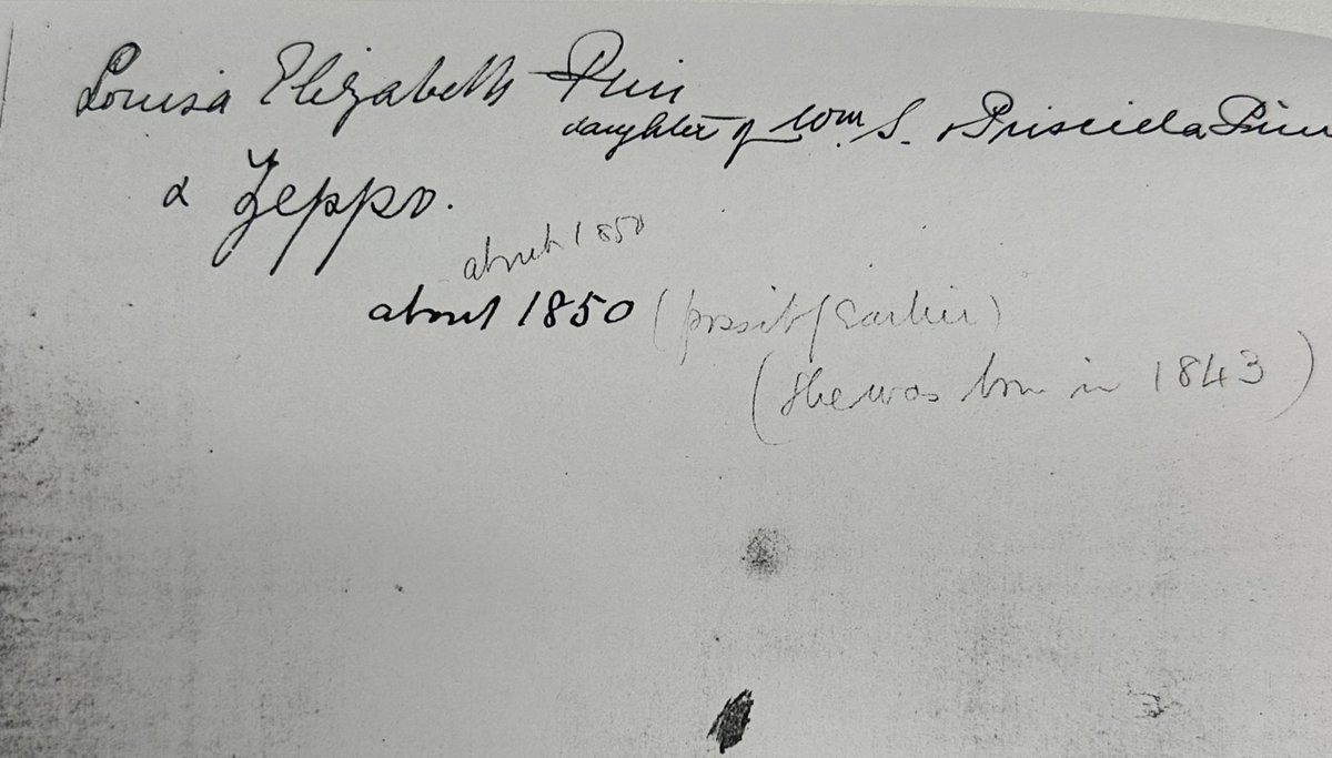 Louisa Elizabeth (b 1843) d/o William & Pricilla PIM and Zeppo, about 1850. One of several copies of delightful silhouettes I came across today in @SocGenealogists document folder for PIM/PYM(M) - about a dozen from mid 18th-19thC all with notes and attribution!!! #genealogy