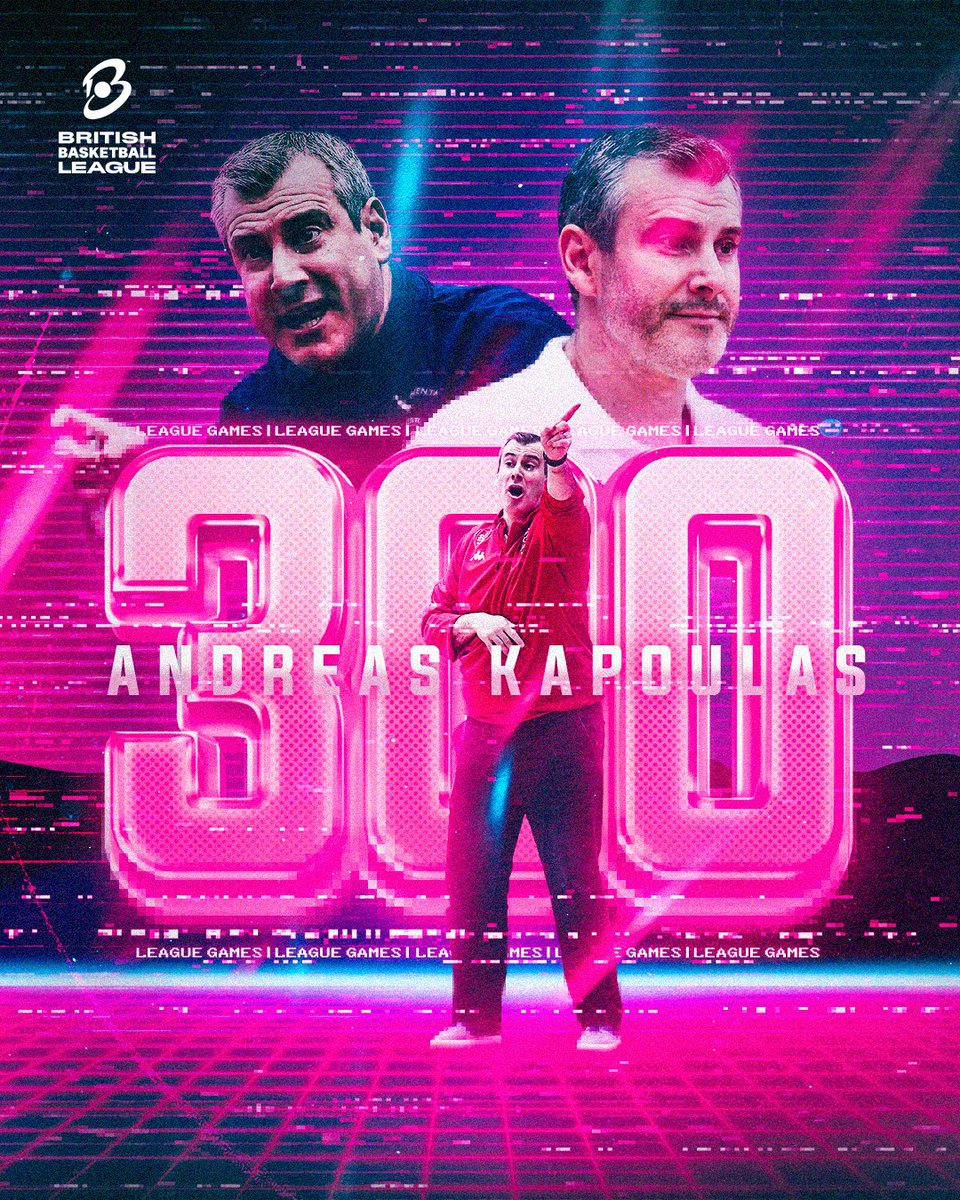 🧑‍🎨🎨 Loved putting this together at @reachfeverpitch for the @BristolFlyers to celebrate Coach Kapoulas' 300th game at the helm! This colour palette 🤌 #Flyers #Basketball #smsports