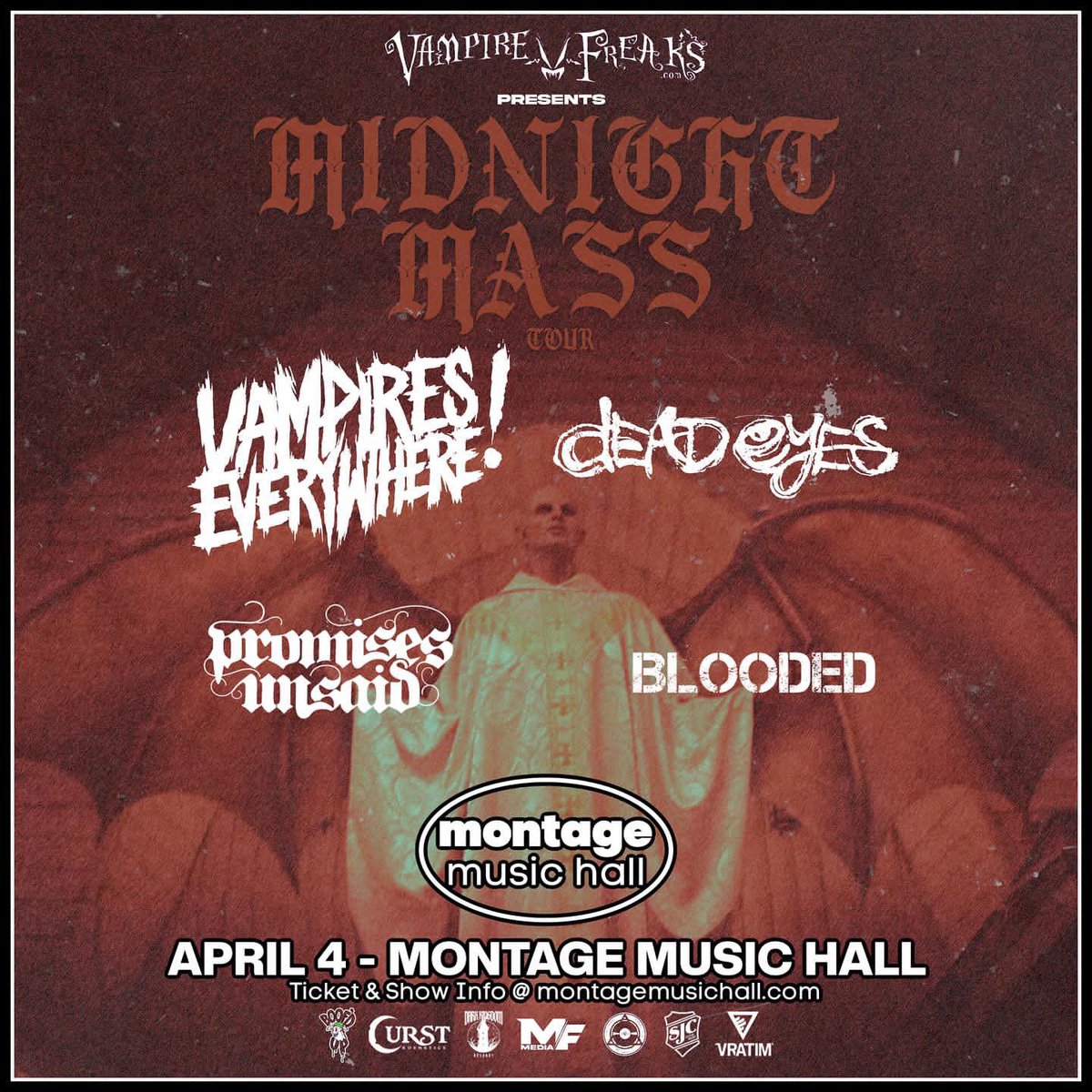 ROCHESTER, NEW YORK 🚨
@TherealVEband is Live Tonight at #MontageMusicHall w. <a href="/deadeyesmd/">DEAD EYES</a> <a href="/PromisesUnsaid/">Promises Unsaid</a> <a href="/BloodedNY/">Blooded NY</a> 

General Admission &amp; VIP TICKETS Still available! 
bandsintown.com/a/986483-vampi…