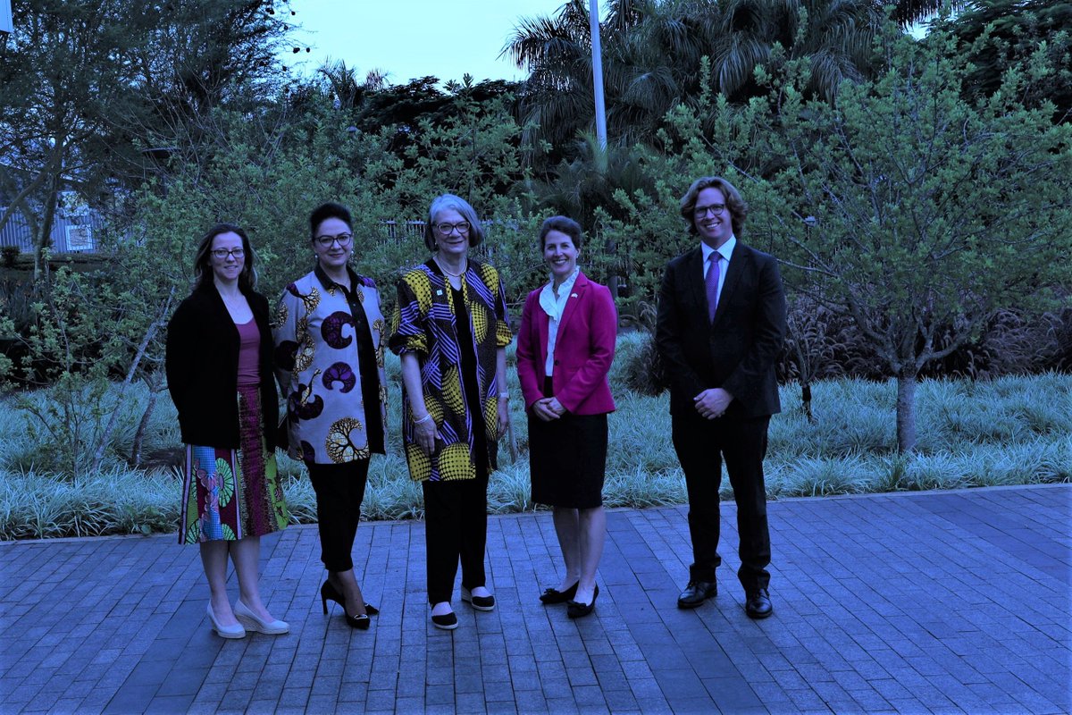 Chargé d’ Affaires Caitlin Piper had a great meeting today with Kate Forbes, the first American President of the @ifrc since 1944 and the second ever woman President. She was accompanied by IFRC leadership and leadership of the @redcrosseswatin. They discussed the vital…