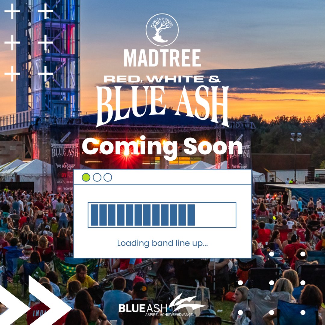 BlueAshRec's tweet image. We’re thrilled to announce that on April 11, we’ll spill the beans on the band lineup for @madtreebrewing Red, White &amp;amp; Blue Ash! Get ready to make memories that last a lifetime! 

#madtree #redwhiteabdblueash #concert #livemusic #july4th #blueashohio