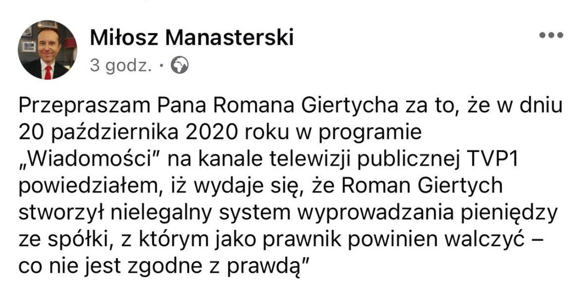 Pracownicy TVP zaczęli mnie przepraszać. No i płacić… (tak stanowi zawarta ugoda). Będzie tego więcej.