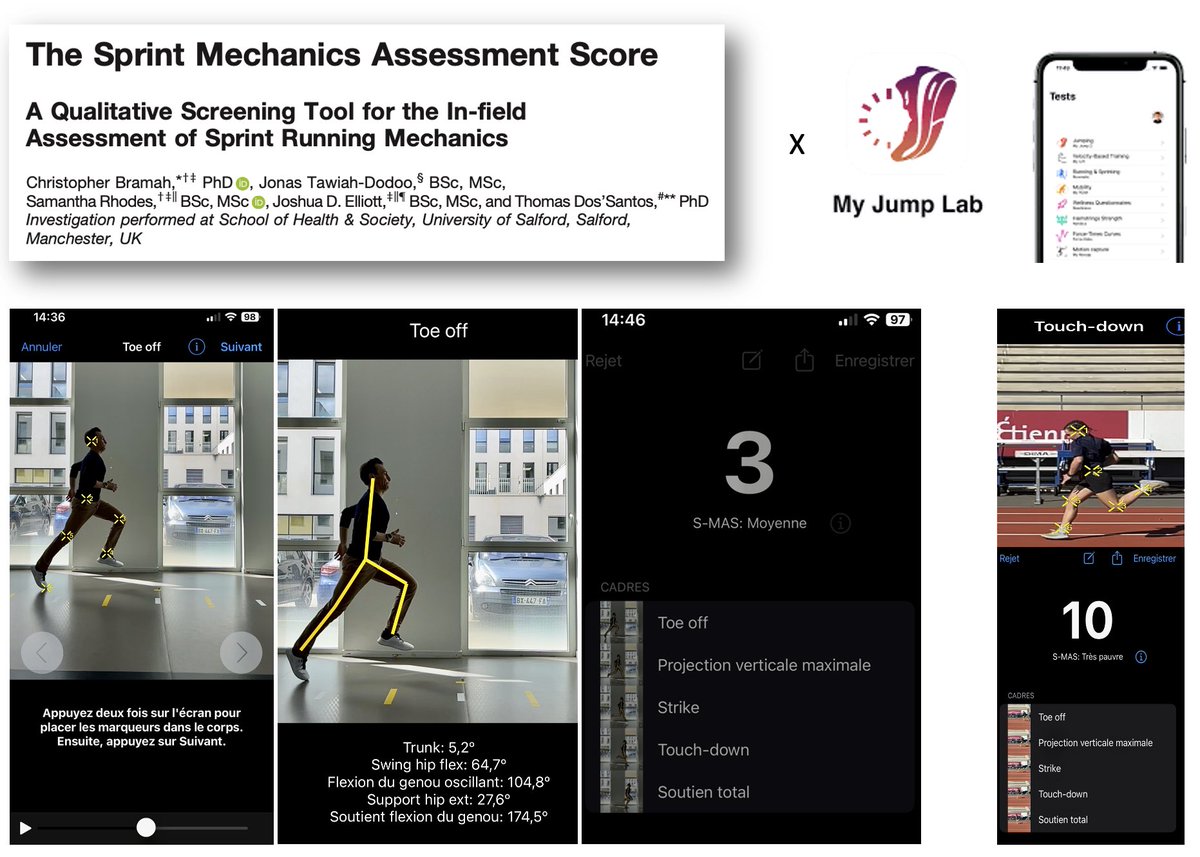 The “science to practice” that I ❤️ Checking my Sprint Mechanics S-MAS score by @chrisbramah using @MyJumpLab by @balsalobrephd (beta test)🏃‍♂️ From 📝to 📲in 1 week 🥳 Smart guys, direct collaboration 🤝 field solution for all ✅🙌 Film, click, et voilà journals.sagepub.com/doi/full/10.11…
