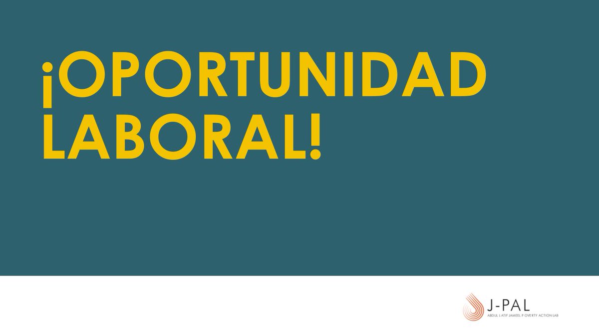 ¿Le gustaría ser parte de un innovador proyecto en desarrollo infantil temprano en #Guatemala? Buscamos Analista de Finanzas y Operaciones para brindar soporte a al proyecto PROSA, y coordinar con nuestro equipo en #Chile y en @uvggt. Conozca más y postule j-p.al/guatemala_anal…