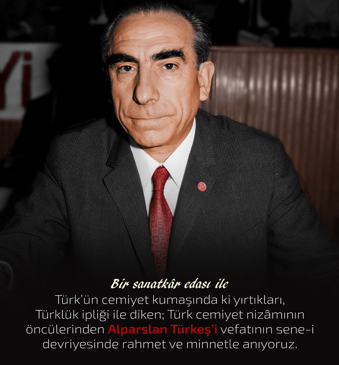 'Ülküsüz insan çamurdan farkı olmayan bir varlıktır.' - Başbuğ #AlparslanTürkeş