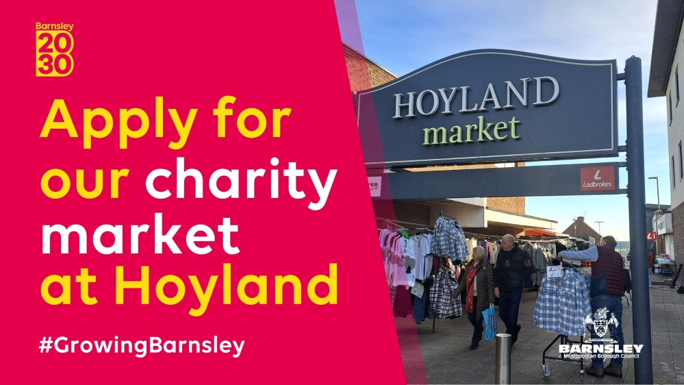 Book your spot at Hoyland Market’s free showcase for charities barnsleytoday.com/book-your-spot…