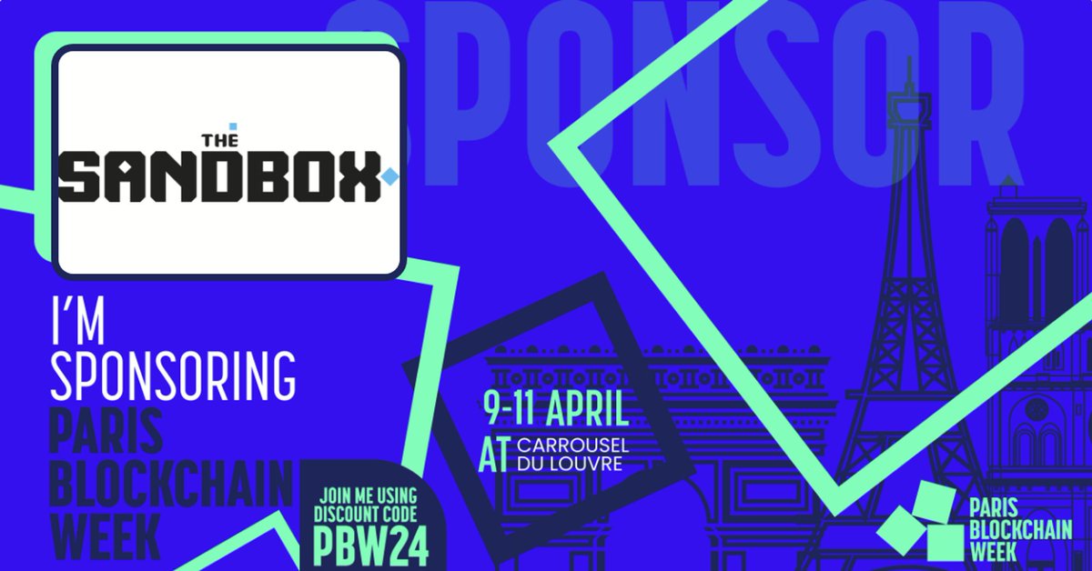 TheSandboxGame's tweet photo. We’re back in Paris! 🇫🇷 Join us this year at @ParisBlockWeek - alongside Parishanghai, @TeamYobike, @MetavestCapital and CryptoforGood for @CroixRouge  

Who’s going? Stop by booth 43 and say Bonjour!