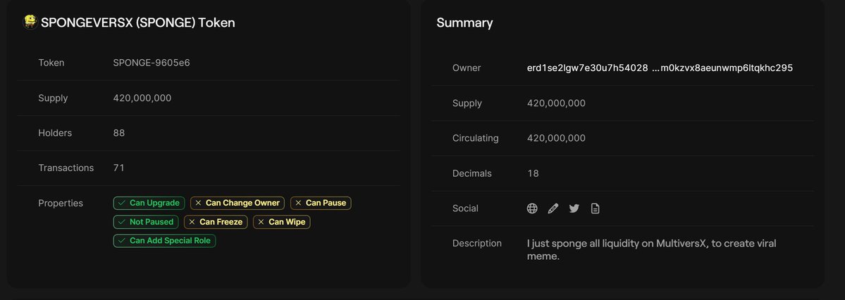 SpongeversX's tweet image. @SpongeversX dives into the ocean of memecoins !🌊
Are you ready to sponge #MultiversX?🧽

Thks u Paul &amp;amp; @xExchangeApp 🫶 I will invite you to the pineapple house f̷o̷r̷ ̷a̷n̷ ̷o̷r̷g̷y̷ , to eat burgers 🍔

LP soon available on #JEX, what are we waiting for?

dnt worry xex soon