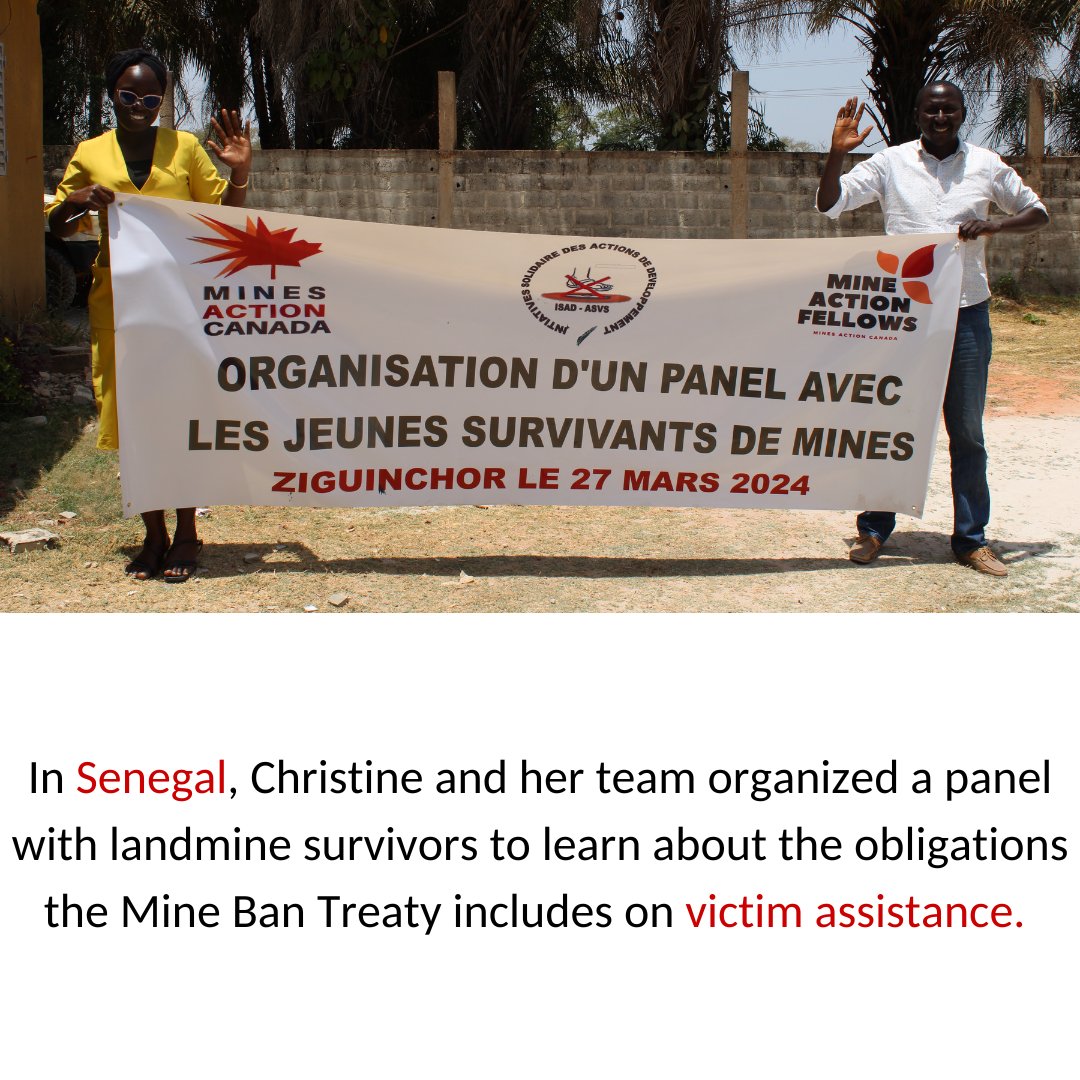 MinesActionCan's tweet image. So, today we are sharing four extraordinary examples of Mine Action Fellows carrying out risk education and victim assistance activities in their communities using small grants from Mines Action Canada. #IMAD2024 #ProtectandBuild