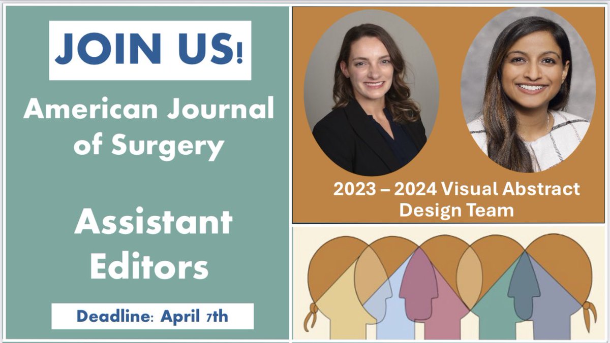 Don't let pass this opportunity to be a @AmJSurgery assistant editor! We have open positions for visual abstract assistant editor position! Deadline April 7th! @AcademicSurgery @WomenSurgeons @SocietyofBAS @LatinoSurgery Link: docs.google.com/forms/d/e/1FAI…