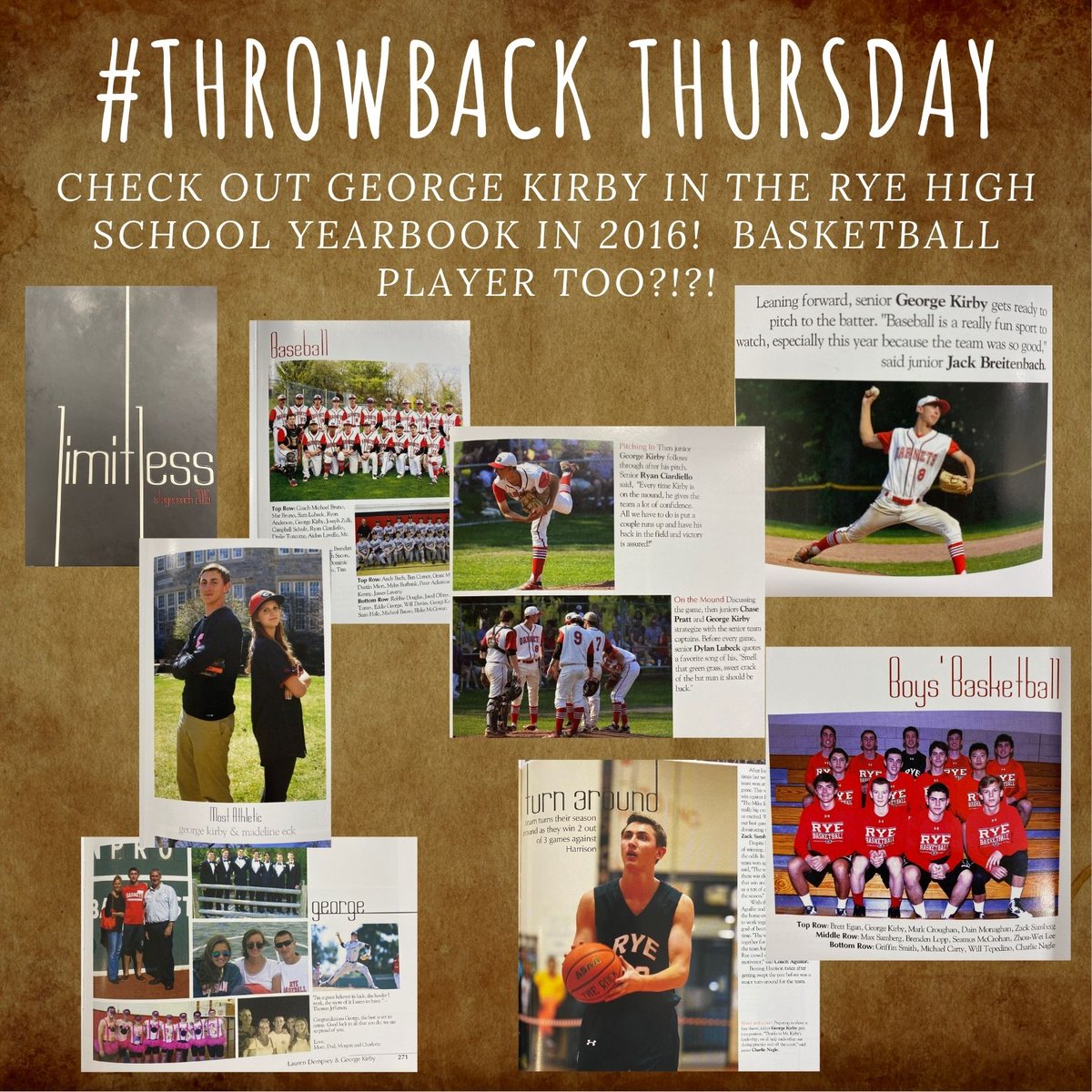 The RCSD is known for many amazing things, including our stellar sports teams. One of the current athletic alumni stars is Seattle Mariners pitcher George Kirby. Check out his time in Rye here! ⚾️🔴⚫️ #TBT #RyeCommitment