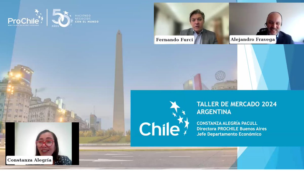 🌟 ¡Muy interesante Taller de Mercado sobre Argentina! 👏Organizado por el Subdpto. de América Latina de @prochilecl y con disertaciones del Gerente General de la <a href="/CIRAimportador/">Cámara de Importadores de la República Argentina</a>, Fernando Furci, y nuestra Directora de ProChile Argentina, Constanza Alegría.

#Argentina #Chile👏