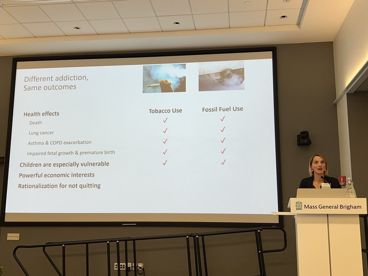 Dr. Mary Rice, Director of the Institute for Lung Health at @BIDMChealth @PCCSM_BIDMC of @HarvardPulm @harvardmed, discussing “Effects of Climate Change on Pulmonary Health”