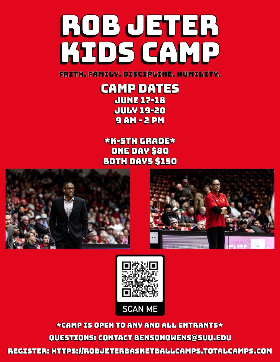 Don’t forget to sign up for @CoachRobJeter kids camp! Great opportunity to learn from some of the best! Info on the flyer! #TBirdNation x #RaiseTheHammer