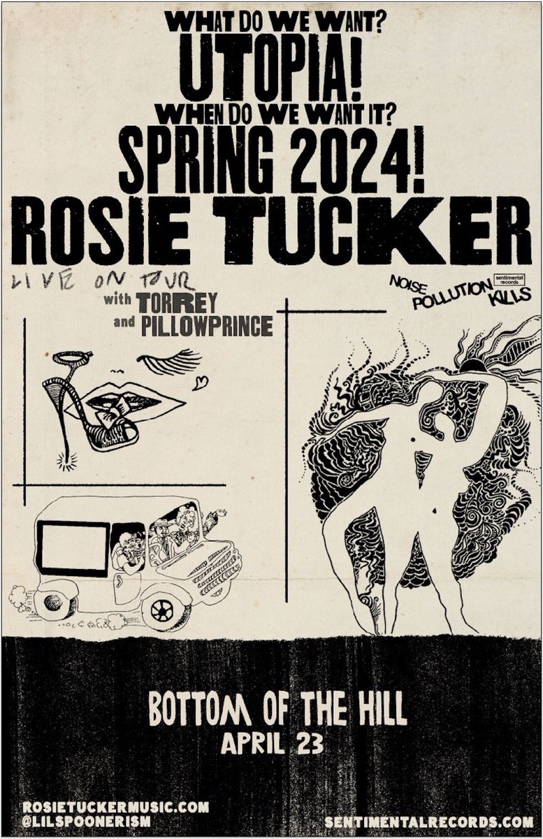 Playing Bottom of the Hill in SF at the end of the month! April 23rd with Rosie Tucker and Pillow Prince ❤️ Tickets here: bottomofthehill.com/20240423.html