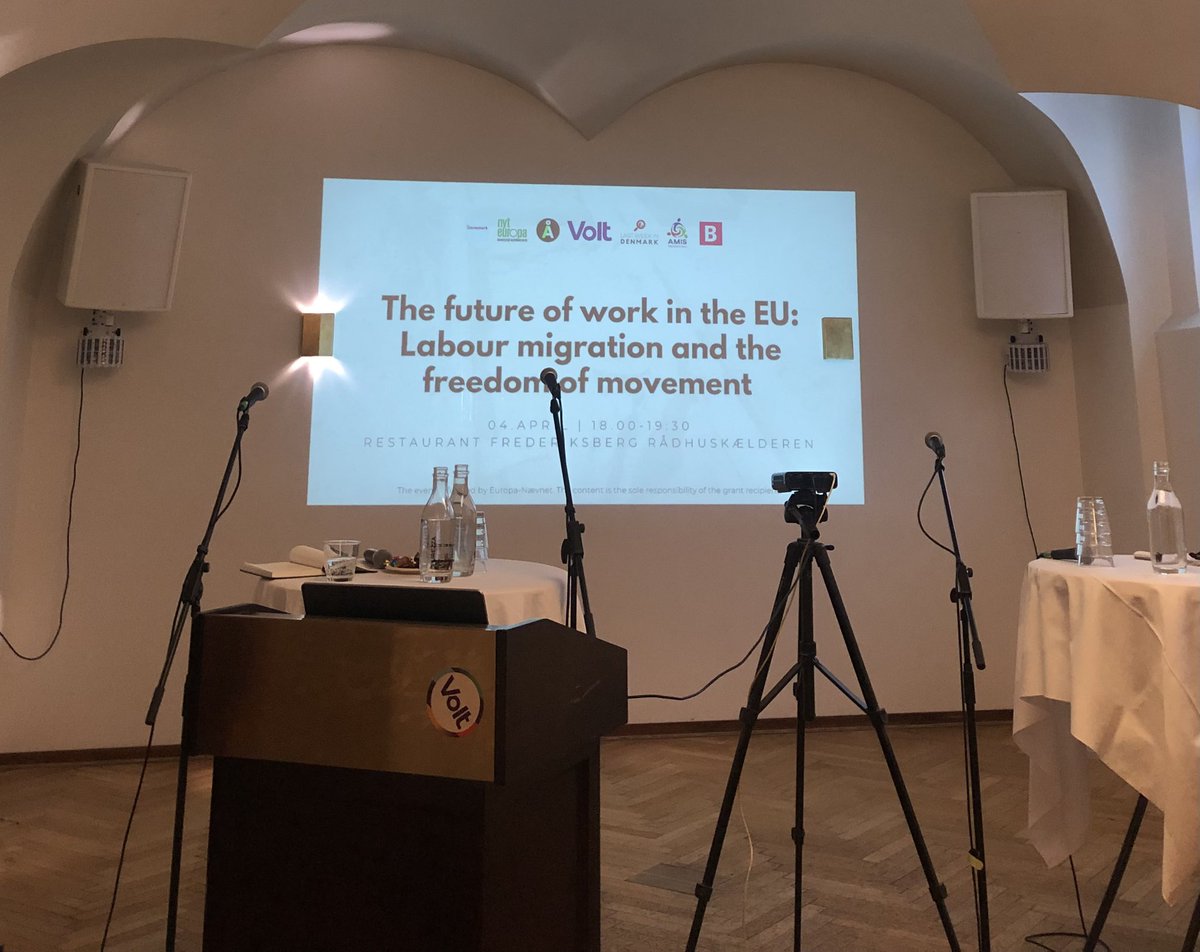 So ready for this debate! 😎 Join us at Frederiksberg Rådhuskælderen at 6 where we will be discussing “the future of work” in the #EU together with @VoltDanmark , @radikale, @alternativet_ , @NytEuropa and @RenaissanceDK 🇪🇺💪 #dkpol #eudk #ep2024