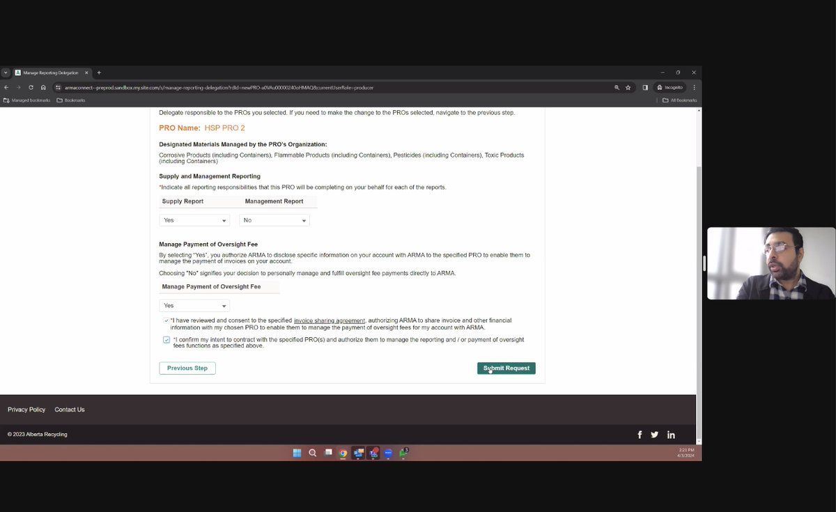 Thanks to everyone who attended our ARMA Connect: Producer Demo webinar. The webinar addressed common questions regarding producer timelines, verification planning, reporting and invoice delegation, and supply reporting. View the recording: bit.ly/3IScANL #EPRAlberta