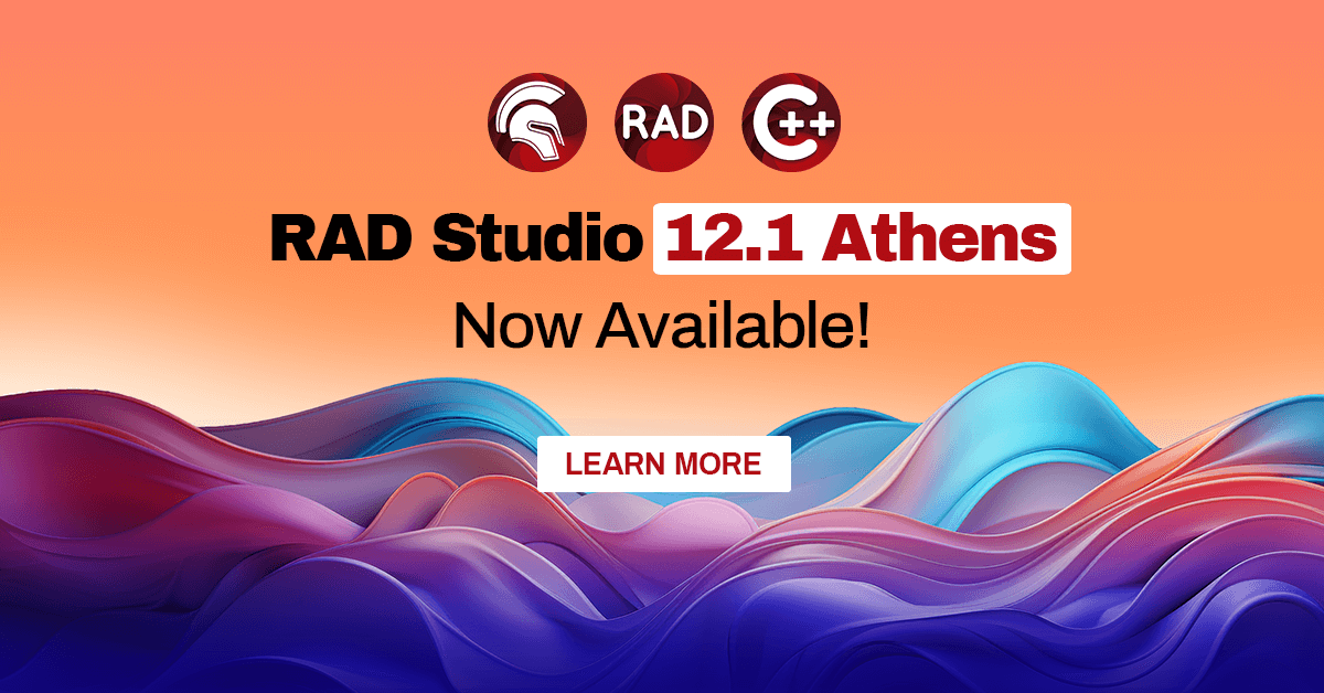 EmbarcaderoTech's tweet image. 𝗥𝗔𝗗 𝗦𝘁𝘂𝗱𝗶𝗼 𝟭𝟮.𝟭 𝗵𝗮𝘀 𝗮𝗿𝗿𝗶𝘃𝗲𝗱! 🎉 Improved VCL and FireMonkey Libraries, Split Editor Views, and enhanced Delphi LSP. C++Builder has a new Clang compiler and improved Visual Assist integration.
Learn more: ow.ly/nE9f50R8y3V
#RADStudio #Delphi #CBuilder