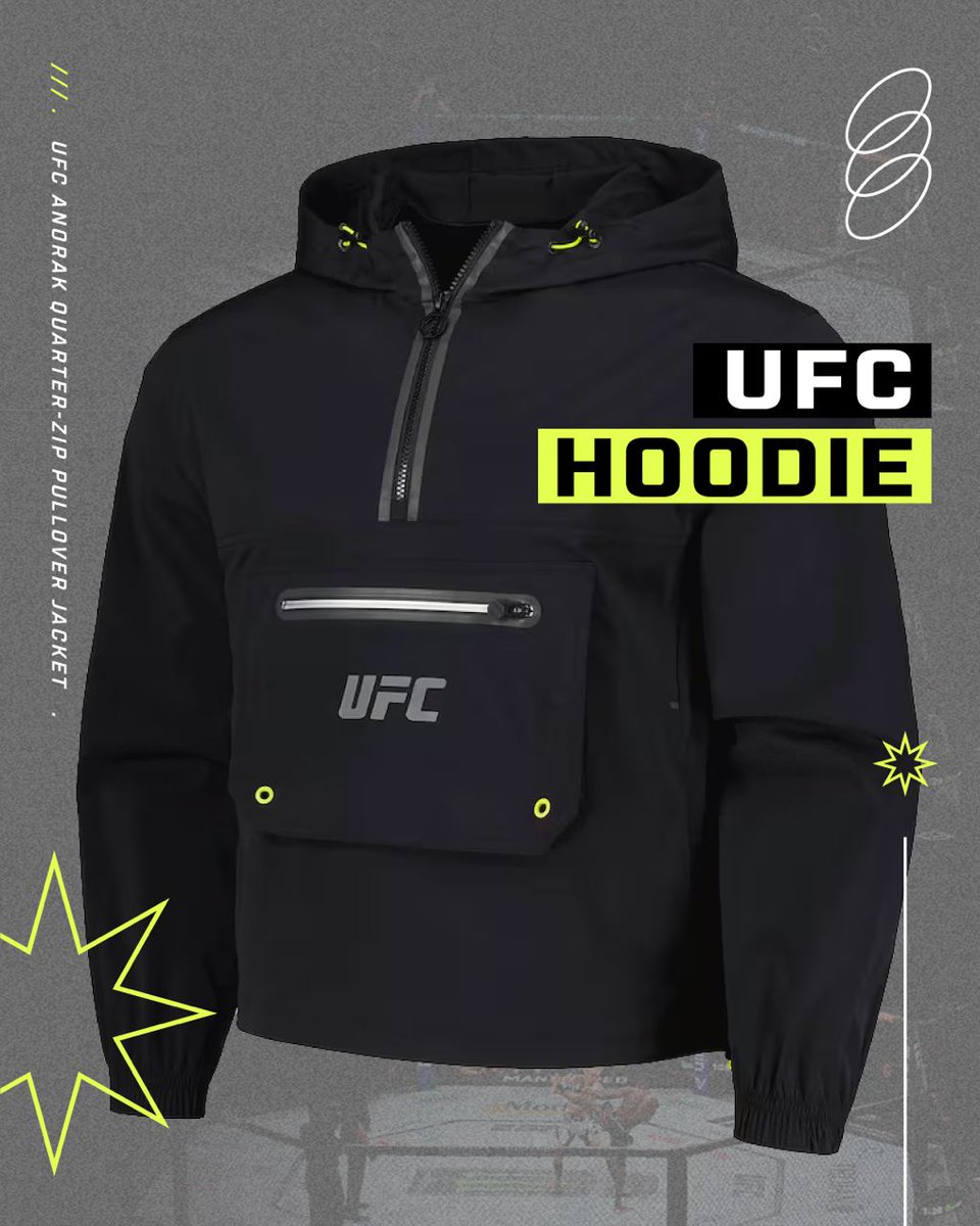 Stay cool all year. 🔗 Featured Product: Men's UFC Black Anorak Quarter-Zip Pullover Jacket ufcstore.com/en/mens-ufc-bl… #UFC #UFCstore