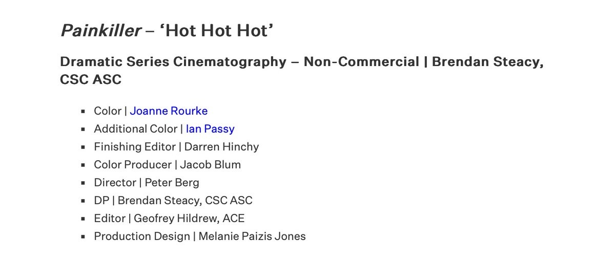 Congrats Brendan on your CSC nom for #Painkiller "Hot! Hot! Hot!" I'm so proud of the work we did on this series &amp; especially this amazing episode! <a href="/pberg44/">Berg</a> @ericnewmanofficial <a href="/brendansteacy/">brendan steacy</a> <a href="/noahharpster/">Noah Harpster</a> <a href="/netflix/">Netflix</a> <a href="/avidtechnology/">We've moved to @Avid</a> <a href="/company_3/">Silver Company</a> <a href="/uzoaduba/">Uzo Aduba</a> <a href="/taylorkitsch/">￼</a> <a href="/Impact24PR/">Impact24 PR</a>