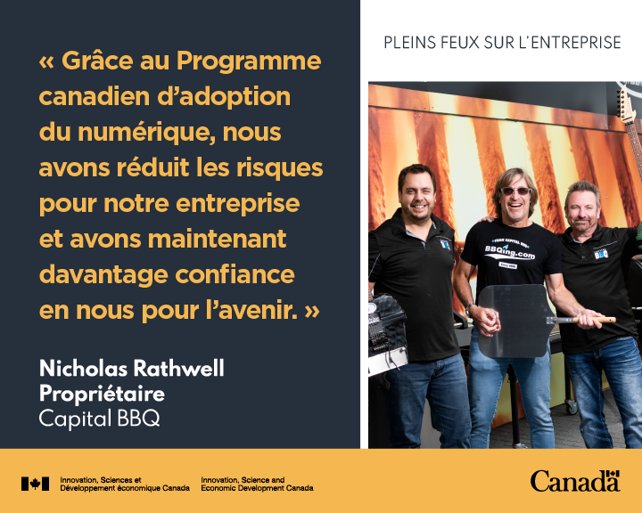 entreprisescan's tweet photo. Capital BBQ, à Ottawa, redéfinit la cuisson au grill en offrant une vaste gamme de produits qui procurent des expériences mémorables. Elle a modernisé son fonctionnement grâce à une subvention du #PCAN 🚀. Détails: https://t.co/lDI9vpZtDl
#AméliorezVosTechnologies https://t.co/CUZhMPd8uF