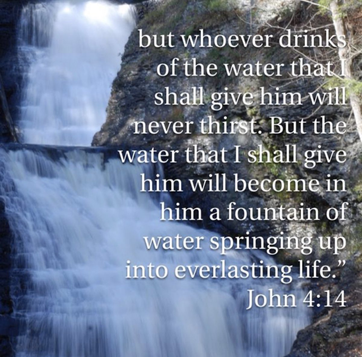 #ThingsJesusSaid
 John 4:14 KJV
“But whosoever drinketh of the water that I shall give him shall never thirst; but the water that I shall give him shall be in him a well of water springing up into everlasting life.” 
 #ThirstyThursday
#Believe