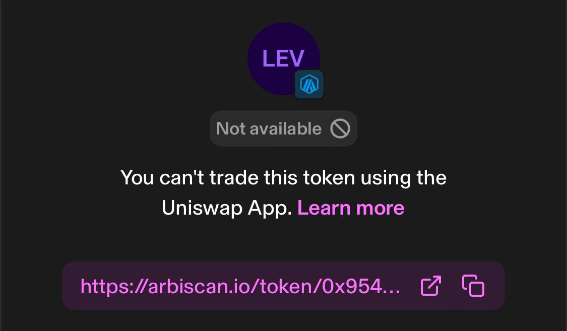 FFSBYELEVI (@leverageinu) on Twitter photo It's just been brought to our attention that <a href="/Uniswap/">Uniswap Labs 🦄</a> have currently disabled trading.
We're speaking to Uniswap about this & shall update you with our back-up plan to enable trading as soon as possible (we can move liquidity to another DEX for example).
Funds are SAFU. It's just been brought to our attention that <a href="/Uniswap/">Uniswap Labs 🦄</a> have currently disabled trading.
We're speaking to Uniswap about this & shall update you with our back-up plan to enable trading as soon as possible (we can move liquidity to another DEX for example).
Funds are SAFU.
