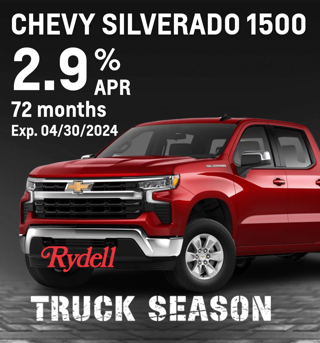 It is TRUCK SEASON! Great Opportunity and Selection on #Chevrolet #Silverado #1500, many Trims and Packages available at Rydell Chevrolet in Grand Forks! Call or Text today at 701-772-7211.