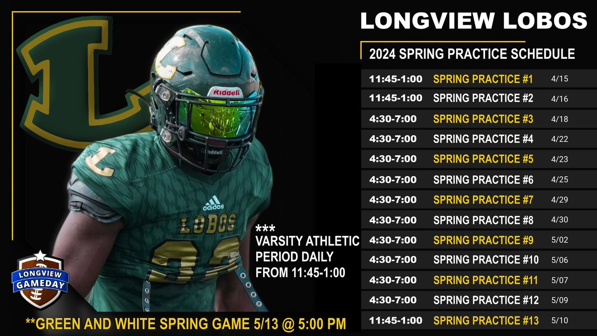 Its already that time of the year! Lobo Football Spring Practice is open to the public if you want to come out and get a first-hand look at the 2024 Lobos. @coachjohnking @Lobo_Football