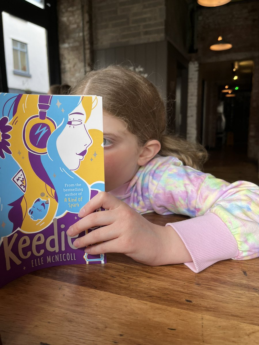 We may be on holiday but only priority was where is the book shop so my very excited daughter could get her copy of Keedie by <a href="/BooksandChokers/">Elle McNicoll ✍🏻📚🩷💜💙</a> today!

She is loving it and I may not get much out of her for a while.