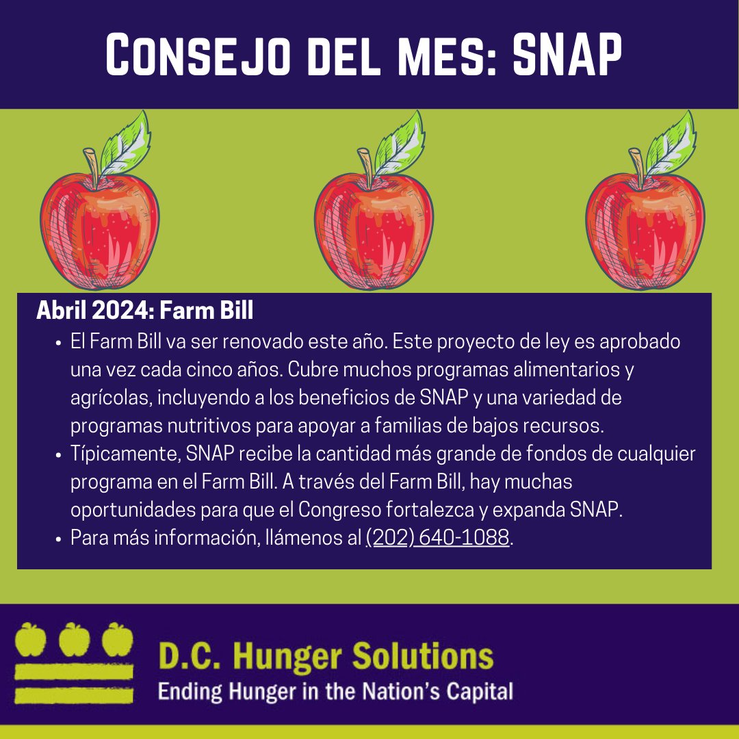 🍎 April SNAP Tip is here! 🍎 🍎 ¡Ha llegado el consejo del mes! 🍎 #federalnutritionprograms