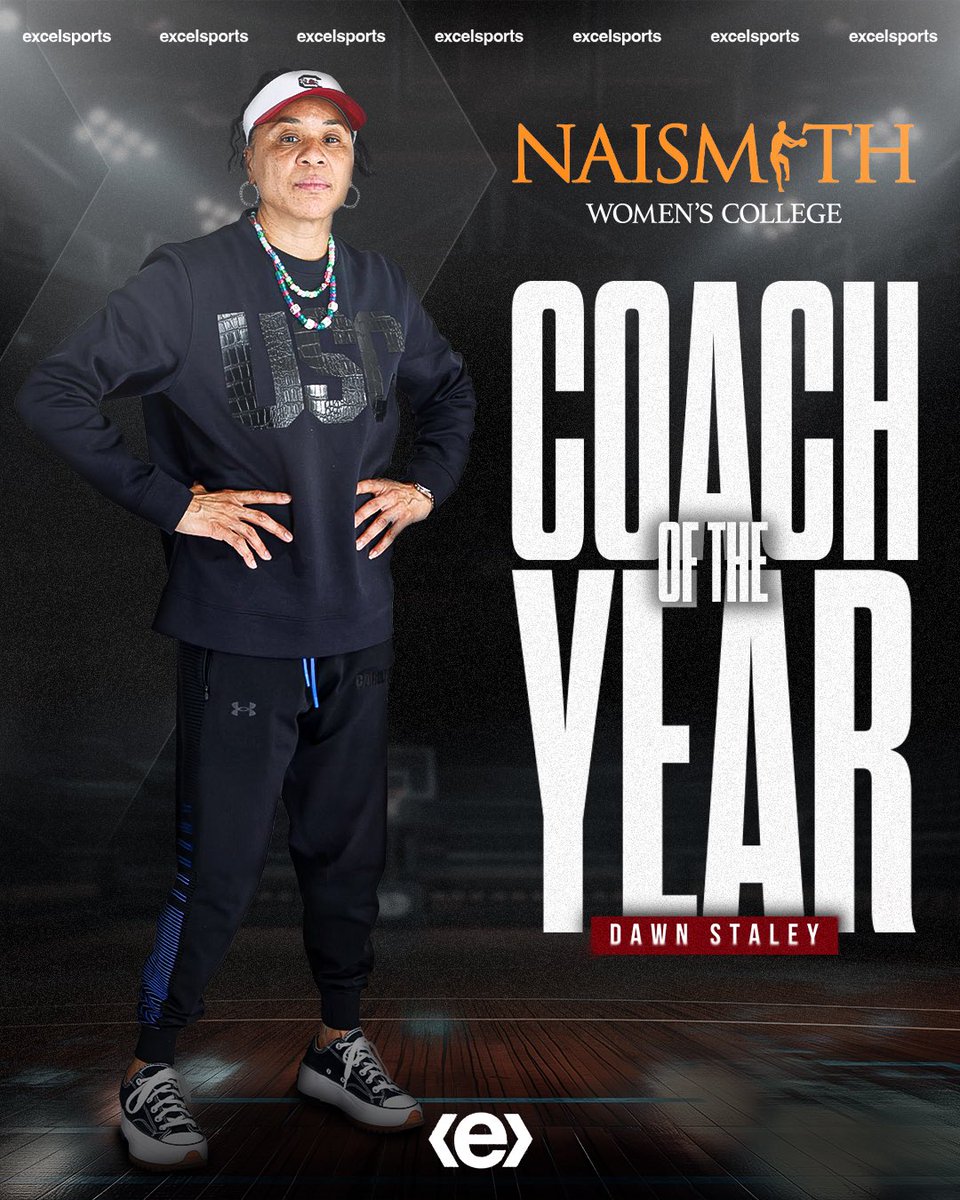 3-peat 🏆 Congratulations to Excel Speakers client, @dawnstaley, for winning the Naismith Women’s Coach of The Year! #exceling