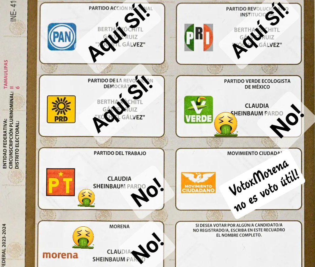 Lic12Rosio's tweet image. ESTO NO ES UNA BROMA
#NarcoPresidenteAMLO31

#DonPoderoso VOTO

México 
está LITERALMENTE en NUESTRAS manos 🪪 ...
 YO CON XÓCHITL 🤞🏻