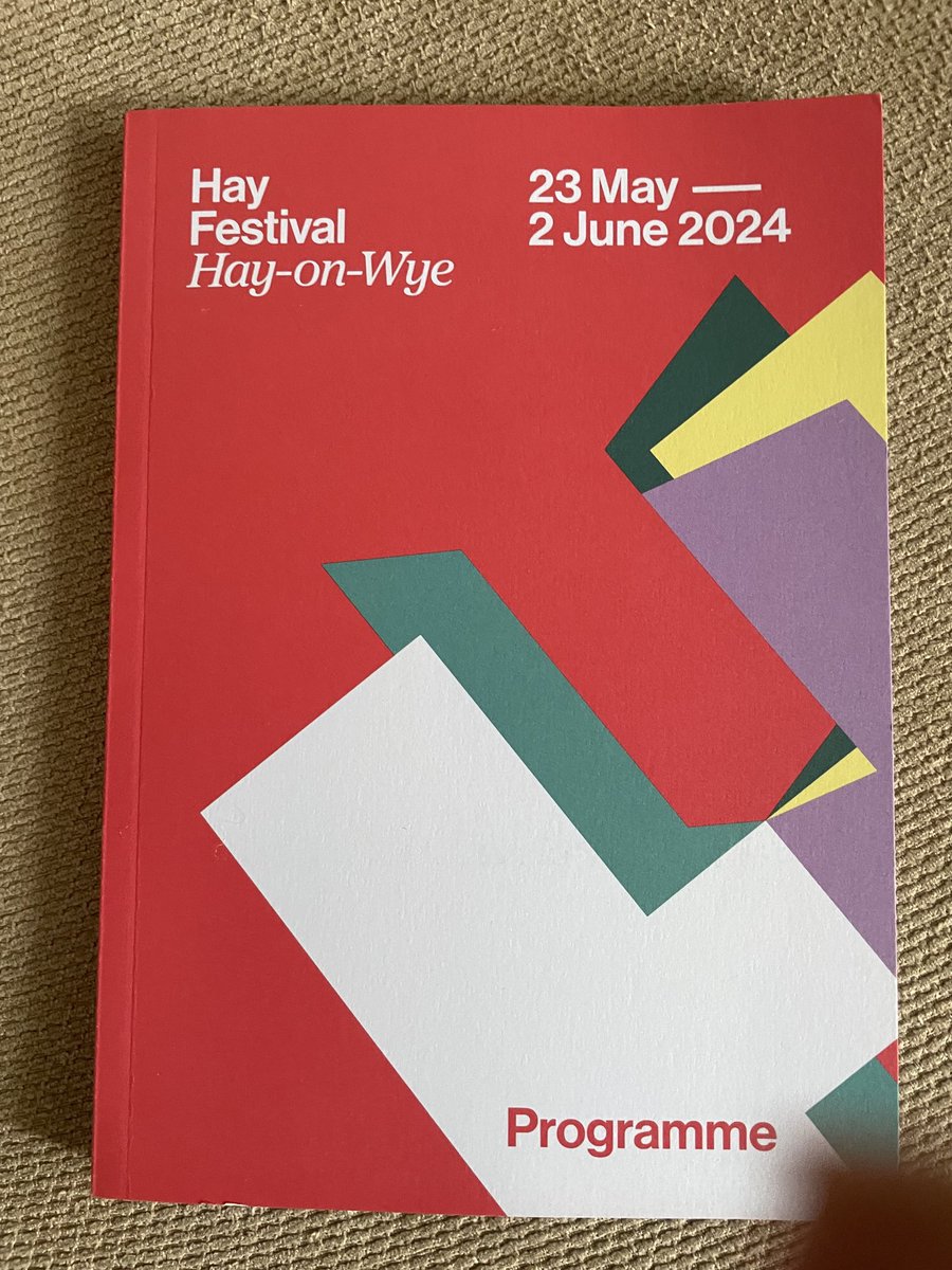 Look what arrived in the mail today- a reminder that my favourite time in my favourite place isn’t too far away. ⁦@hayfestival⁩