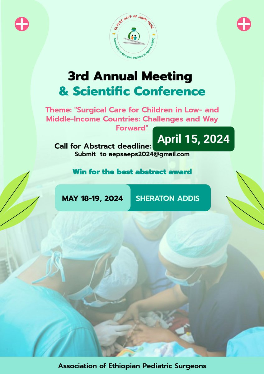 3rd Annual Meeting &amp; Scientific Conference 
🚨 Deadline for abstract submission is April 15, 2024!
