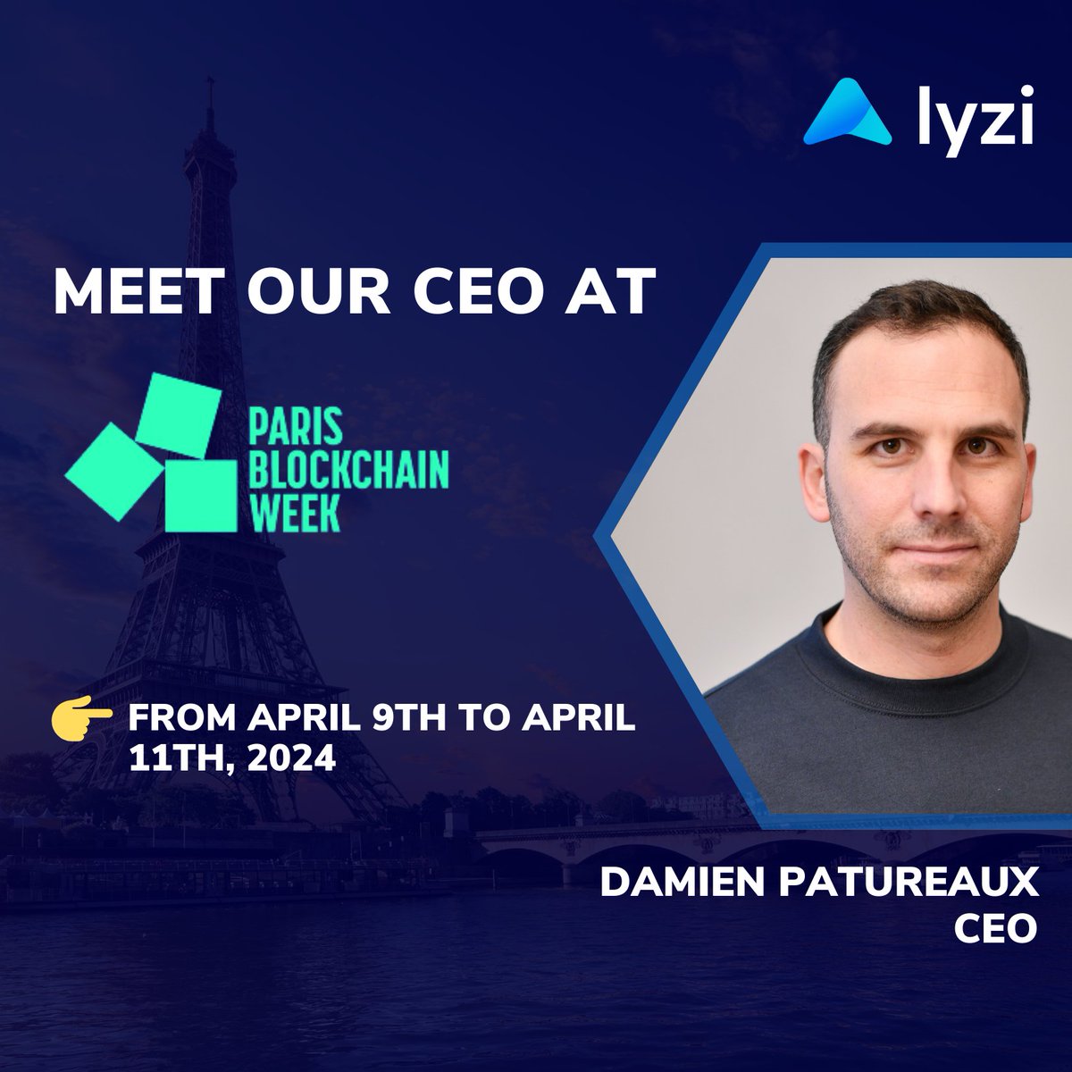 📣 Our CEO, @DamienPtx, will be attending the 5th edition of the @ParisBlockWeek ! 📍 Join us at the prestigious Carrousel du Louvre from Tuesday, April 9th to Thursday, April 11th, 2024! 🏛️ 🎯 This is the must-attend event, the 2nd largest global gathering for Blockchain and