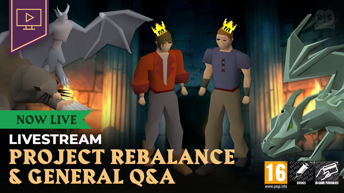 🔴 LIVE NOW 🔴 🐲 After releasing our second Project Rebalance blog yesterday, Mods Ayiza & Kieren are here to discuss NPC Defence Changes with you! 👾 Plus, they’ll answer your burning questions about the game in general. 📺 Come join us: twitch.tv/oldschoolrs