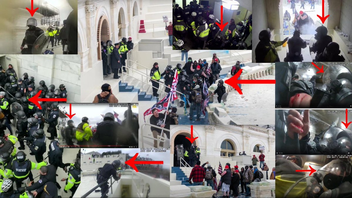 SergeantAqGo's tweet photo. 40+ “hostages” attacked me on Jan 6. These criminals/convicted felons the Trump wants to pardon, claiming he supports law and order, the rule of law.   ⁦@SpeakerJohnson⁩ said these people “happen to walk through the Capitol”. He was running/hiding in fear from the mob. https://t.co/ugbR6n0lW4