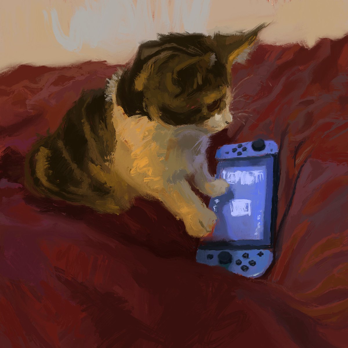 cat x switch digital painting
