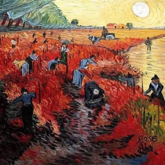 FedericoHeuer's tweet photo. The red vineyard 1886. 
Vincent Van Gogh https://t.co/1cP49QX9YR