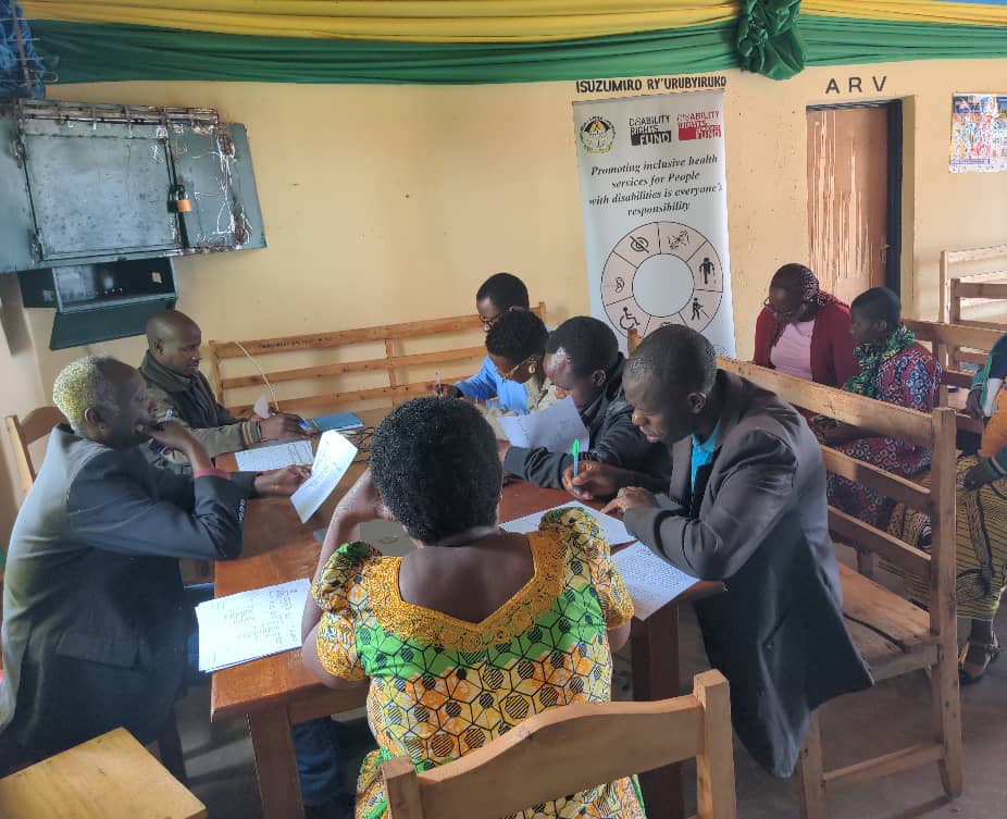 At Muhondo health center, in @GicumbiDistrict, @uphls with #ActionforWomenFoundation & @RwandaSunlight under @DisabRightsFund conducted an assessment of the current situation in terms of access & reasonable accommodation of women and girls with disabilities in health facilities