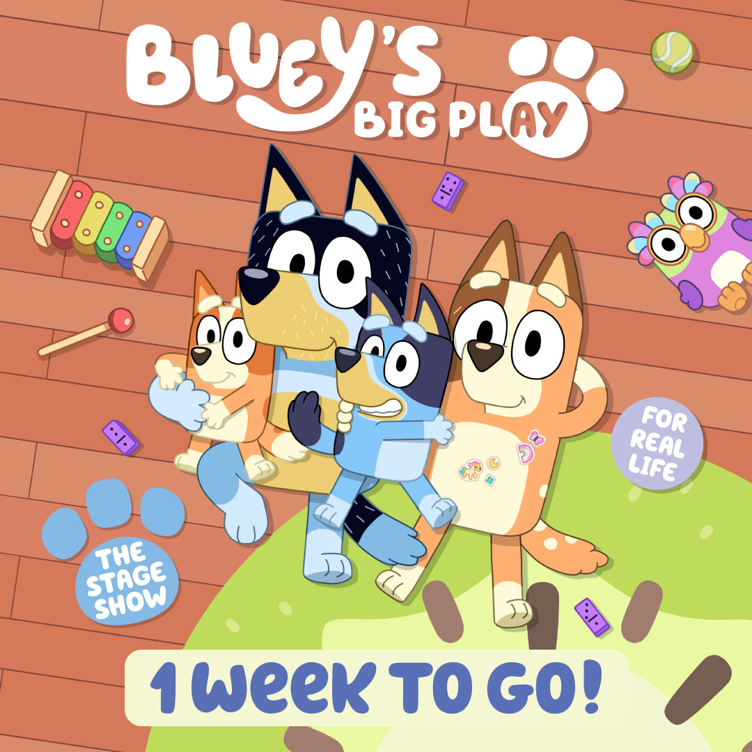 BLUEY IS ALMOST HERE! 😄🙌 There's only 7 days to go until Bluey, Bingo, Mum and Dad leap onto our stage for in this brand new adventure! ⭐ PLUS we've just released some excellent seats for the Sunday performances - secure them while you can! BOOK NOW hallforcornwall.co.uk/whats-on/bluey…