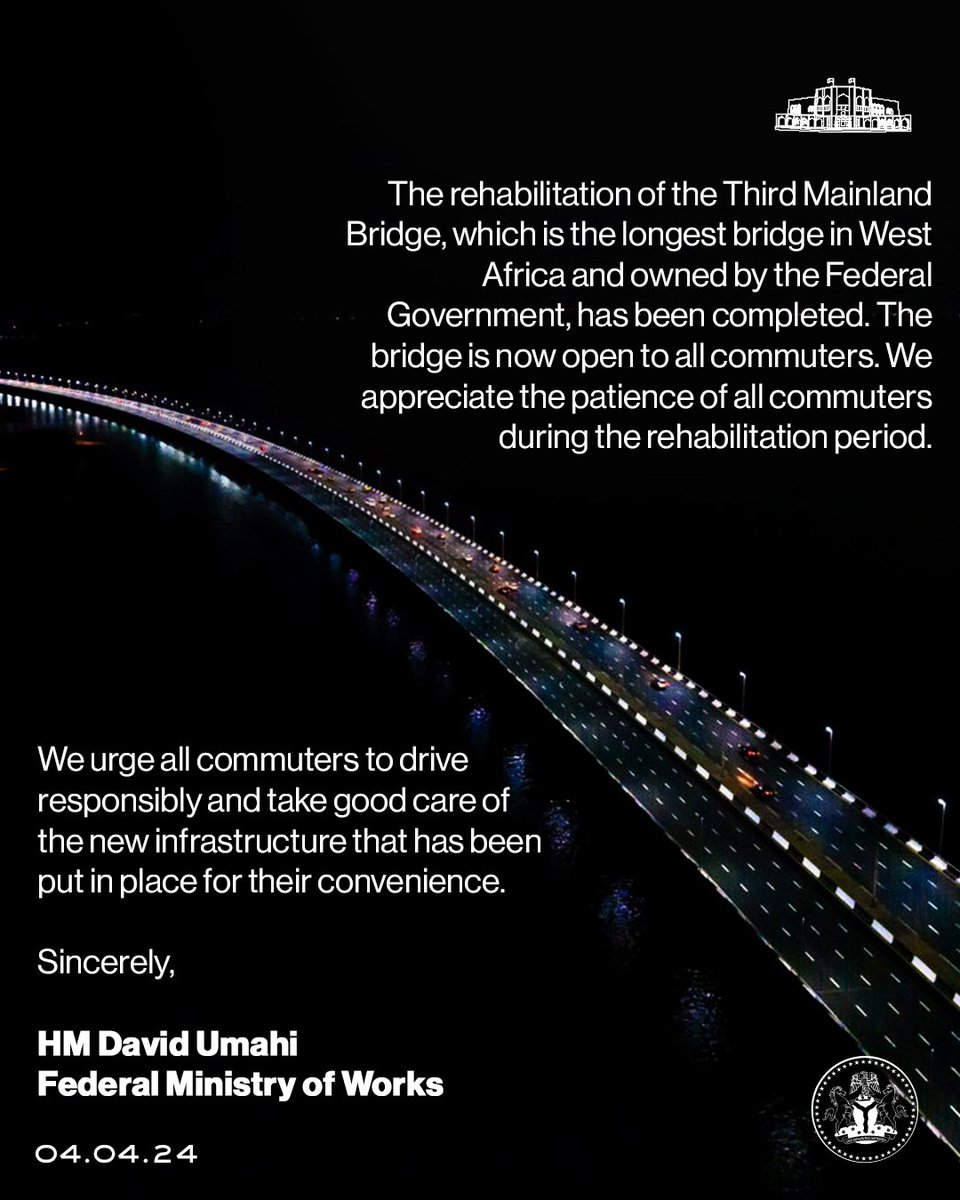 Third Mainland Bridge: Back in Action, Powered by Your Patience!