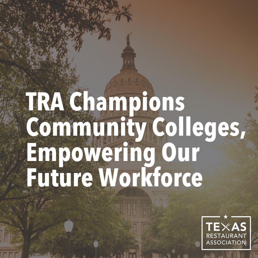 We’ve championed community colleges with @CreightonForTX, @GaryVanDeaver, @SenatorBirdwell & many others, empowering Texans with accessible and rewarding education pathways. Help us create more wins for restaurants and their communities at txrestaurant.org/givenow. #txlege