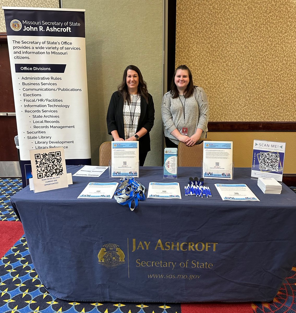 Our HR team is at the State of Missouri hiring event today at the Capitol Plaza Hotel & Convention Center in Jefferson City. Stop by from 11-3 and say hello! sosmo.applicantpro.com/jobs/