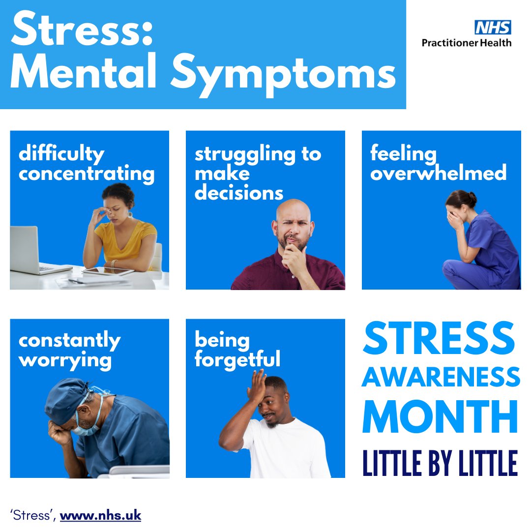 This #StressAwarenessMonth, look out for these mental symptoms of stress! #NHSPractitionerHealth