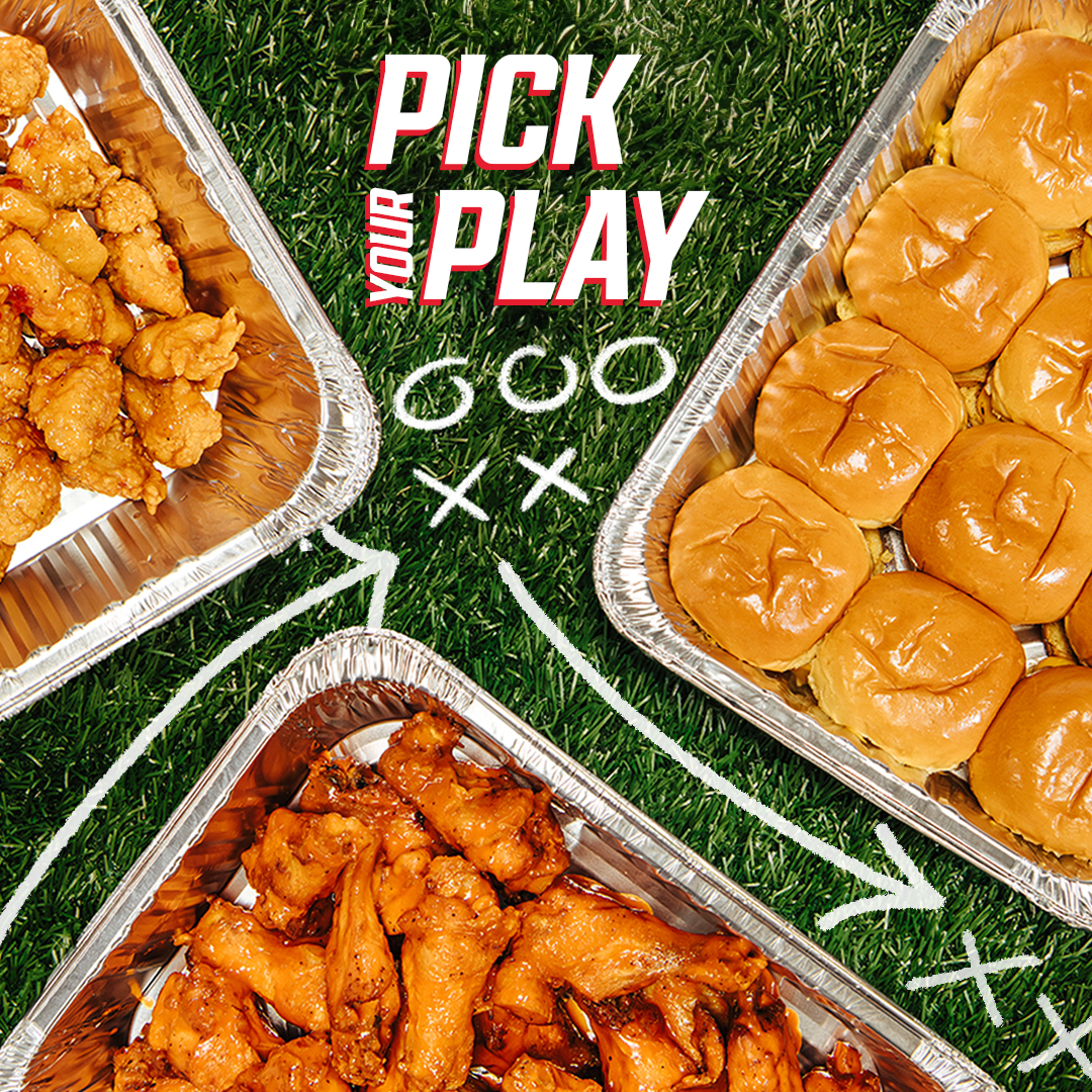 For just $49.99, Pick Your Play and combine TWO of your Walk-On's faves from 25 Wings, 50 Boneless Wings, or 12 Sliders. 🙌 Note: Pairs best with some college HOOPS! 🏀* order.walk-ons.com *Offer available online only at select locations from April 4-April 8, 2024.
