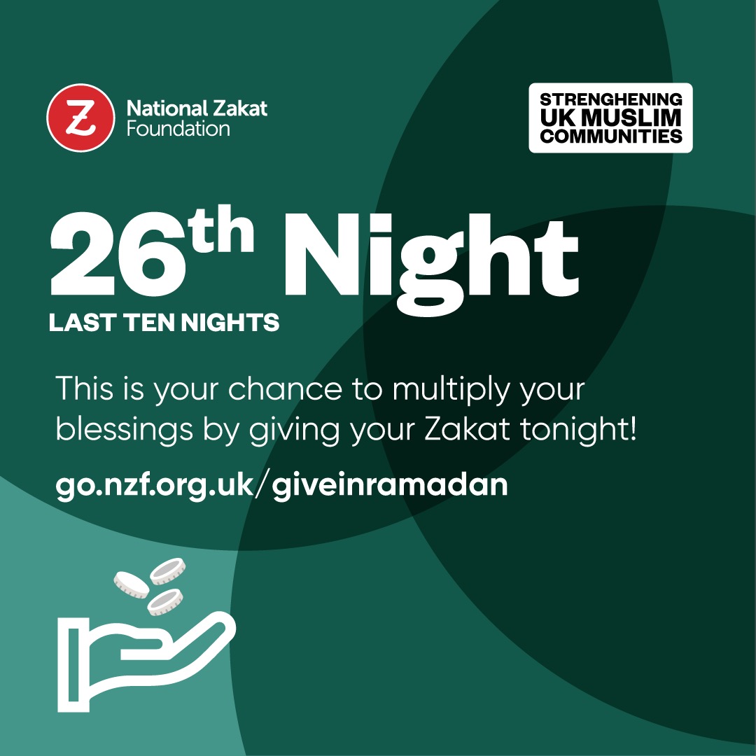 On these special nights, you should do as many good deeds as possible, including giving to help those in need. Your #Zakat is a lifeline for Muslims living in poverty in the UK. Give through NZF on this blessed night and make an impact in your community: go.nzf.org.uk/giveinramadan